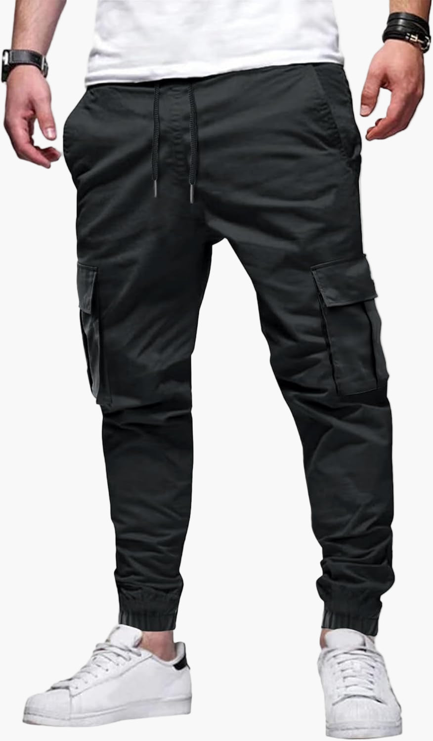 Men's Cargo Jogging Pants with Stretch and Pocket Design – Comfortable Streetwear for Outdoor and Leisure Time