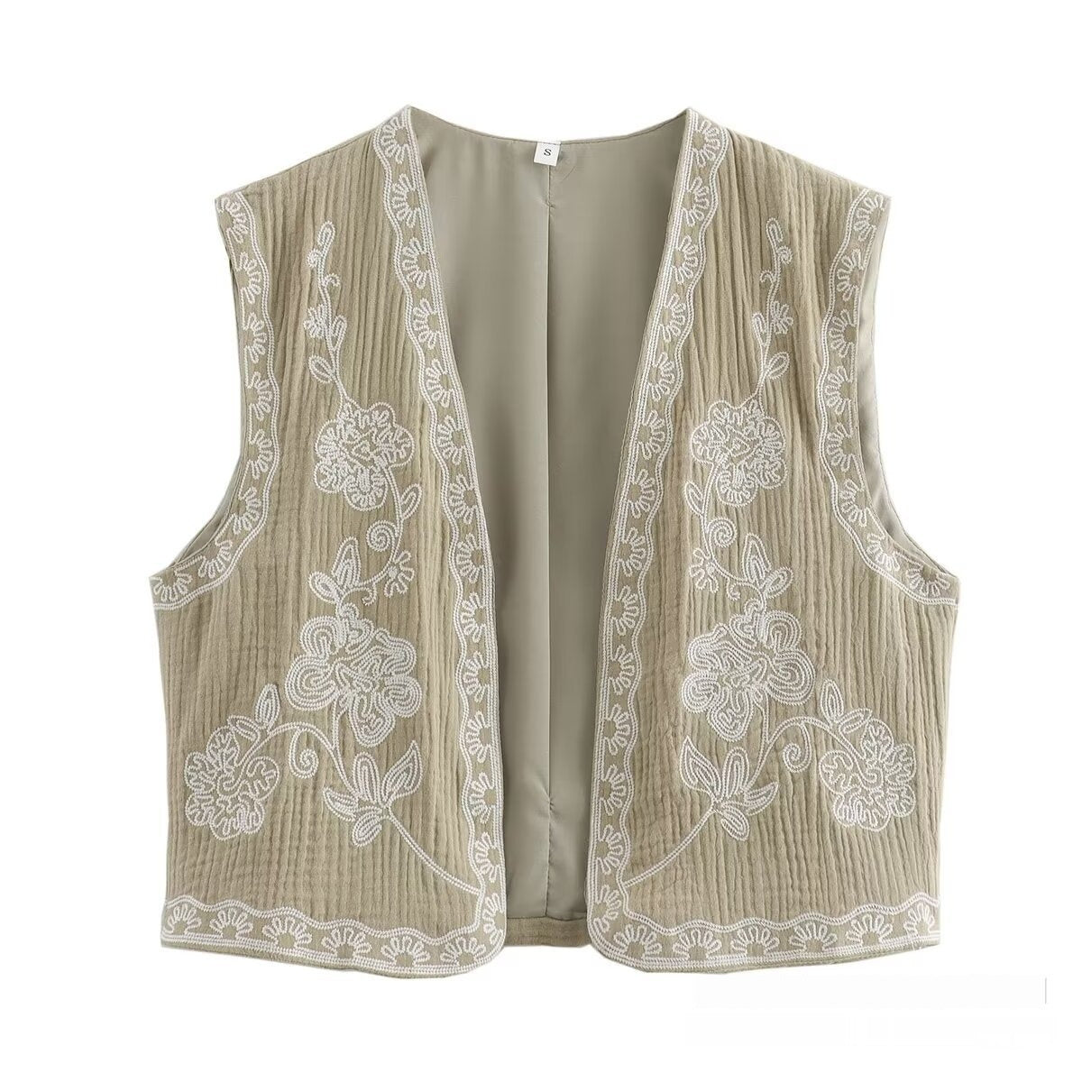 Phoebe – Fashionable Female Vest with Two-tone Embroidery