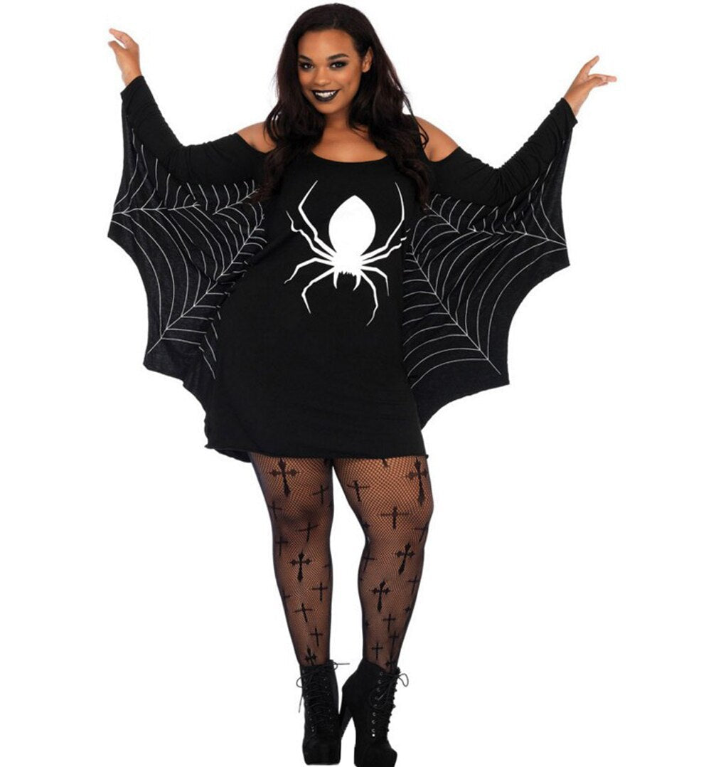 Women's Halloween Spider & Spiderweb Dress Costume for Party & Dressing Up