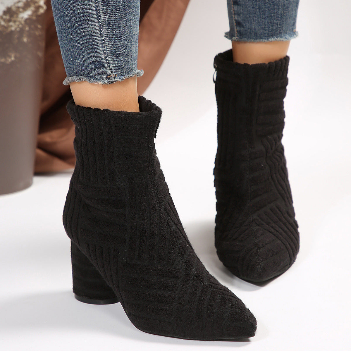 Diana – Pointed Women's Boots with High Heels and Zipper