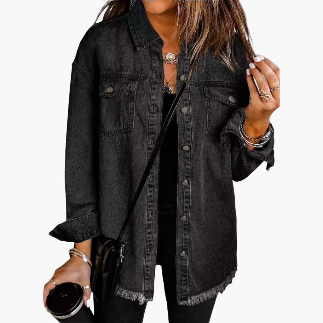 Women's Oversized Denim Jacket Casual Stylish Denim Jacket