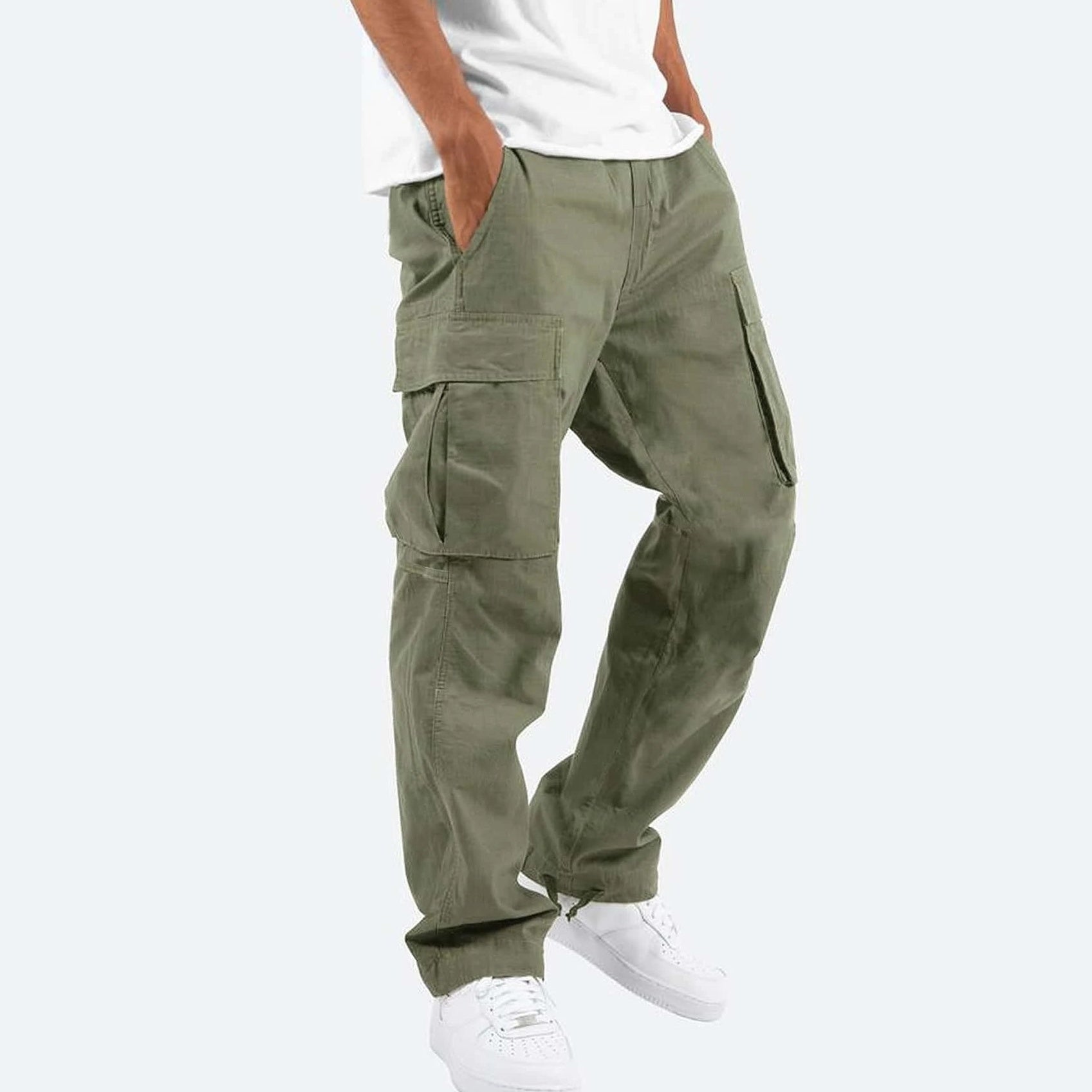 Men's Cargo Pants in Casual Streetwear Style with Multifunctional Pockets
