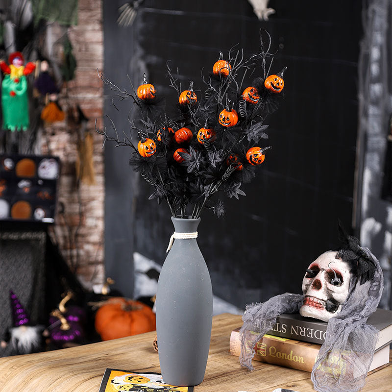 Halloween Pumpkin Branch Decoration for Party and Spooky Atmosphere