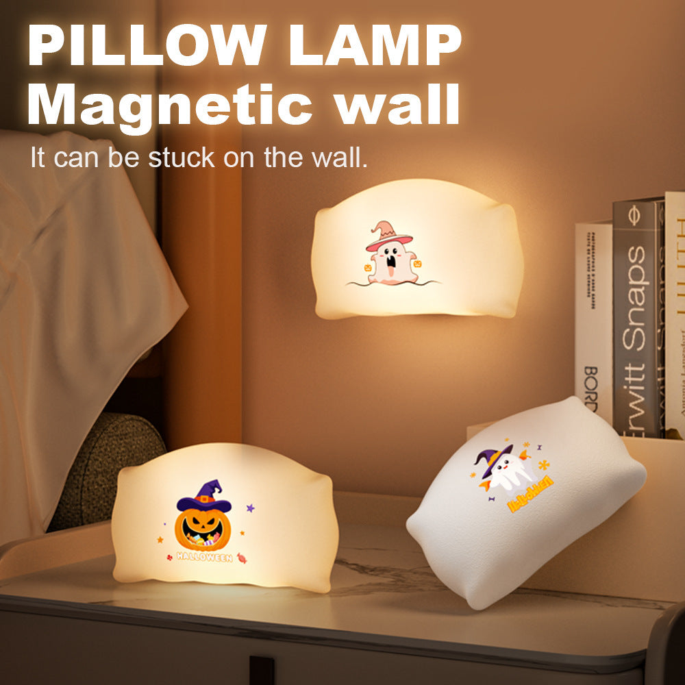 Halloween Night Light Children – Tap Light with Ghost & Pumpkin – Decoration for Halloween Party and Bedroom