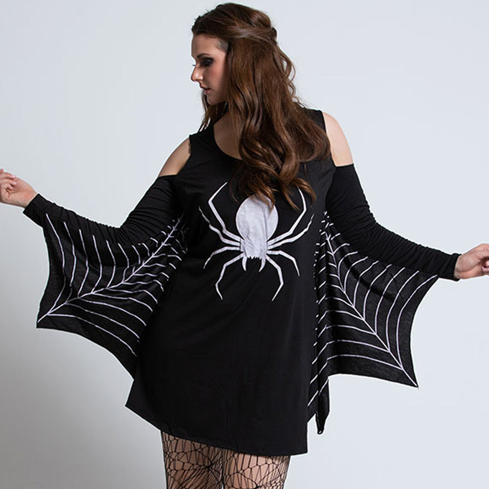 Women's Halloween Spider & Spiderweb Dress Costume for Party & Dressing Up