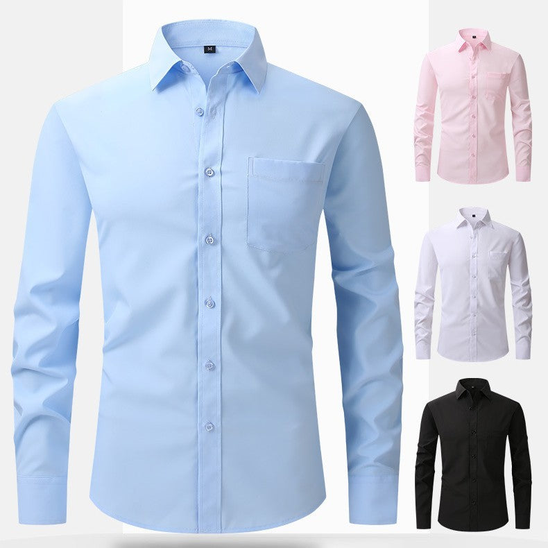 Men's Classic Shirt with Long Sleeves – Stylish Basic for Office or Occasions