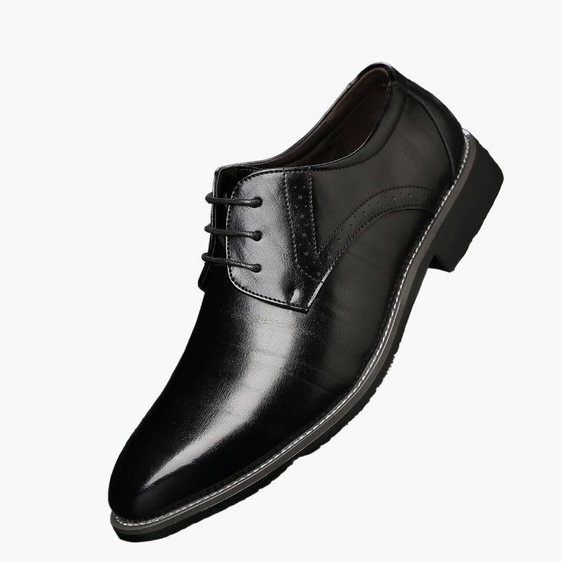 Men's Classic Leather Lace-up Shoe for Business and Formal Use