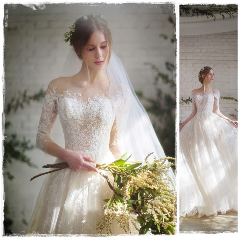 Jasmine – Wedding Dress with Lace Sleeves