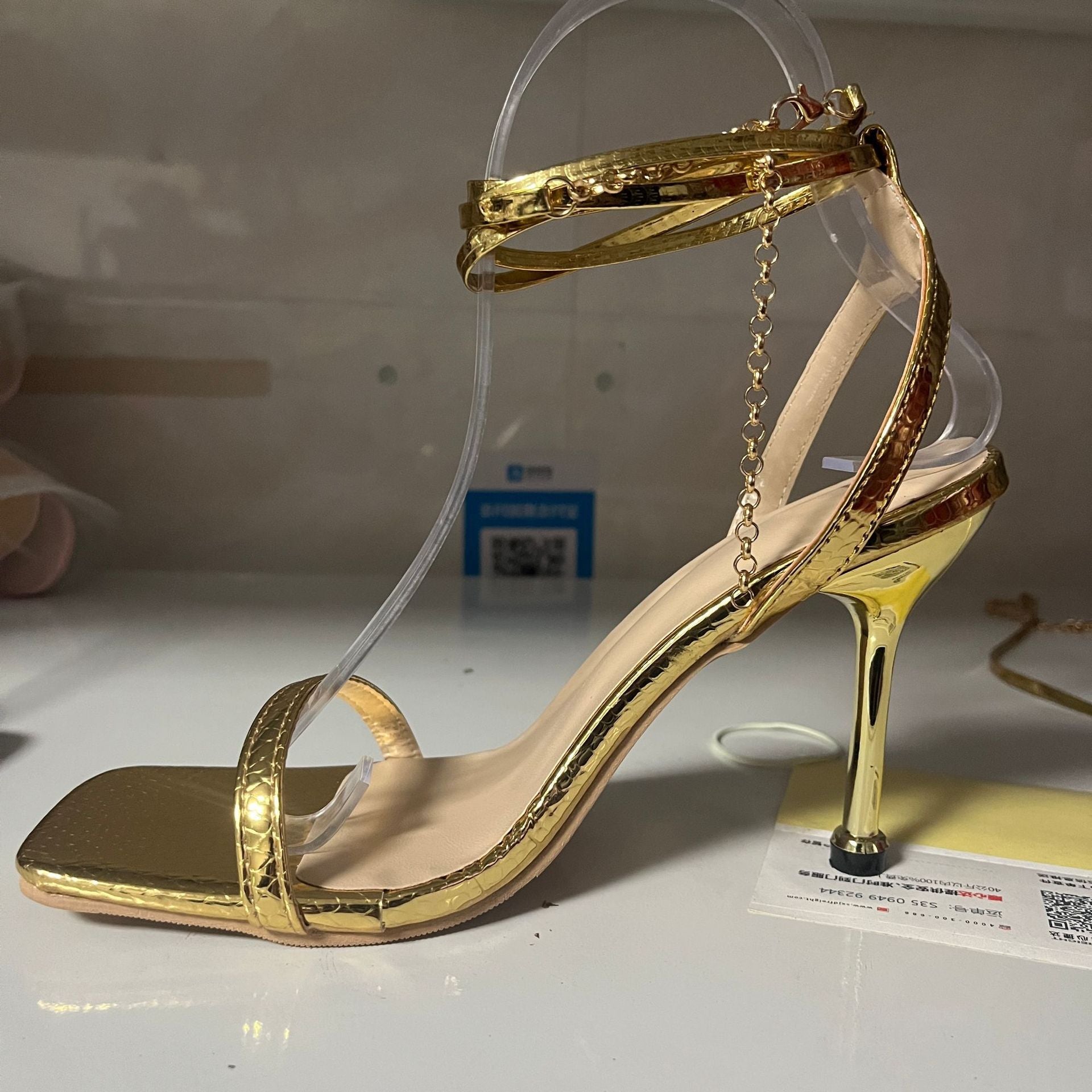 Kate – Ankle Strap Lace High Heels