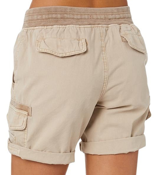 Women's Cargo Shorts with Comfortable Waistband and Pockets