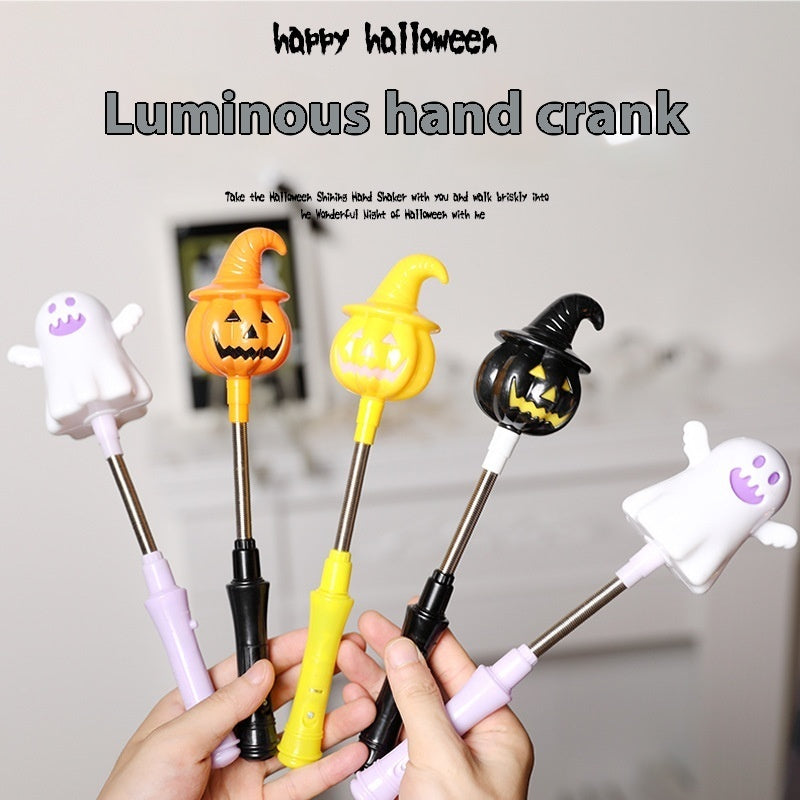 Halloween Luminous Hand Crank – Festive Hand Shaker for Halloween Decoration and Game