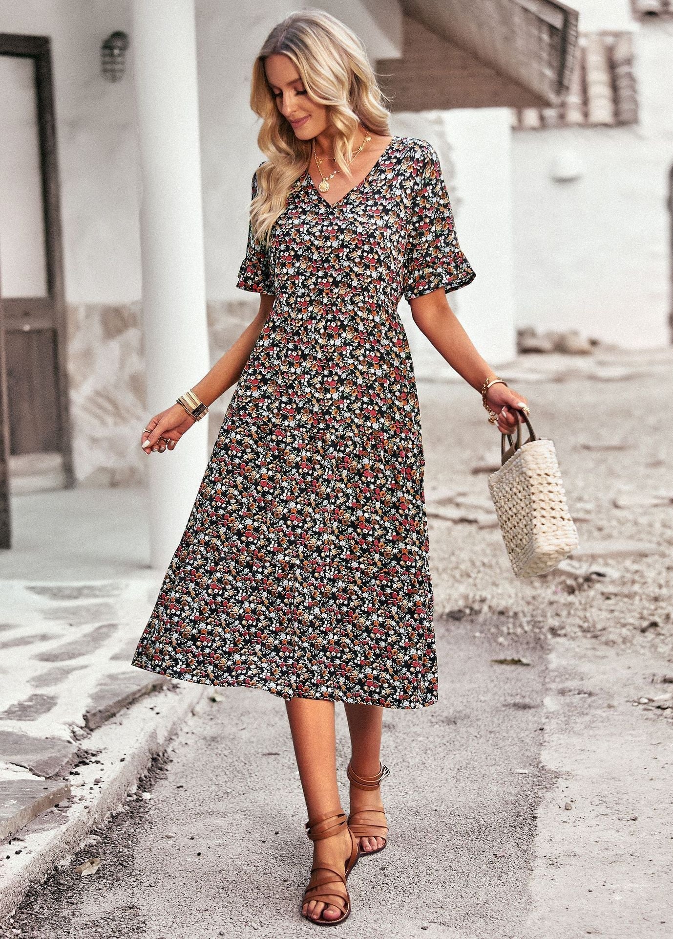 Stephanie – Elegant V-neck Dress for Women