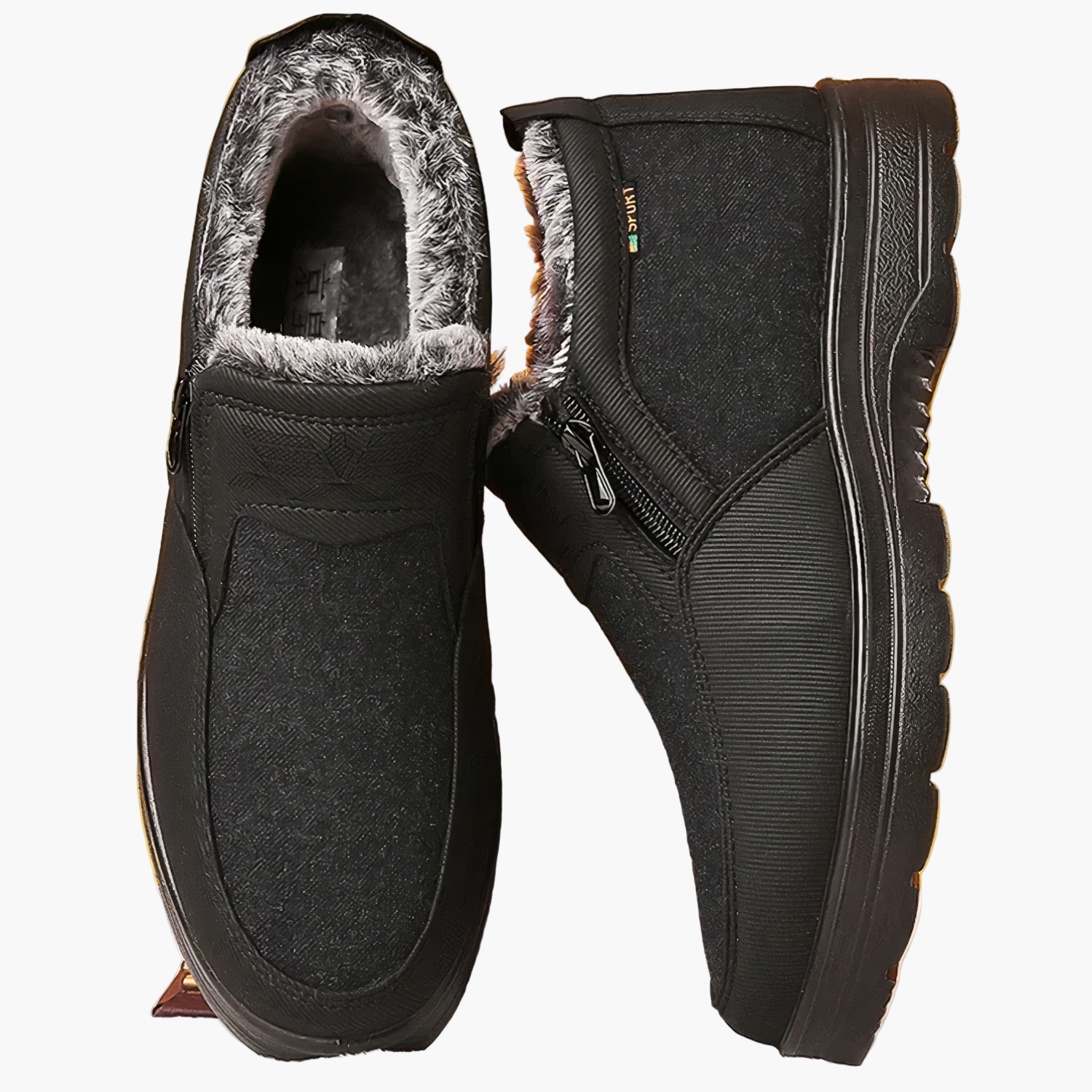 Men's Orthopedic Winter Boots – Comfortable Warm Hiking Shoes with Fur Lining and Anti-Slip Sole