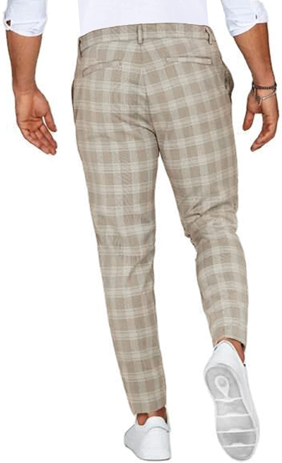 Men's Chino Slim Fit Checked – Fashionable Casual Pants for Stylish & Comfortable Look