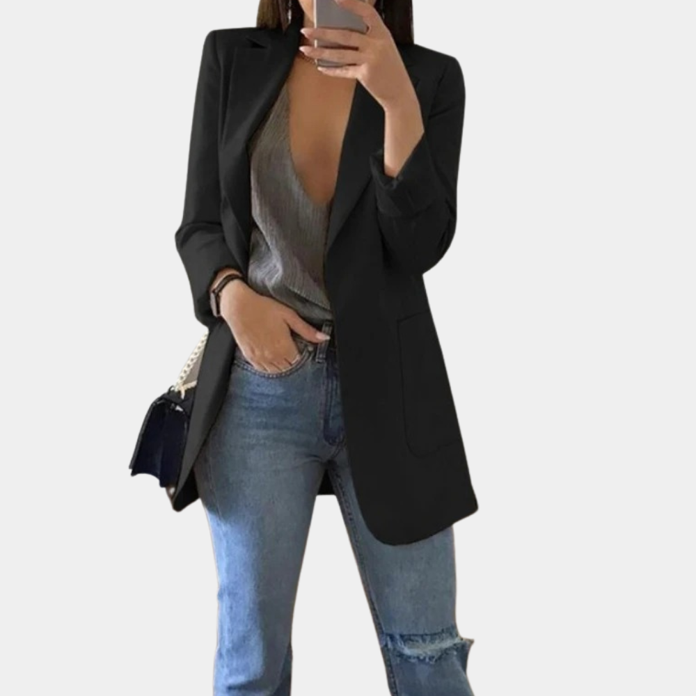 Women's Long Blazer – Elegant Neat Style for Work and Leisure