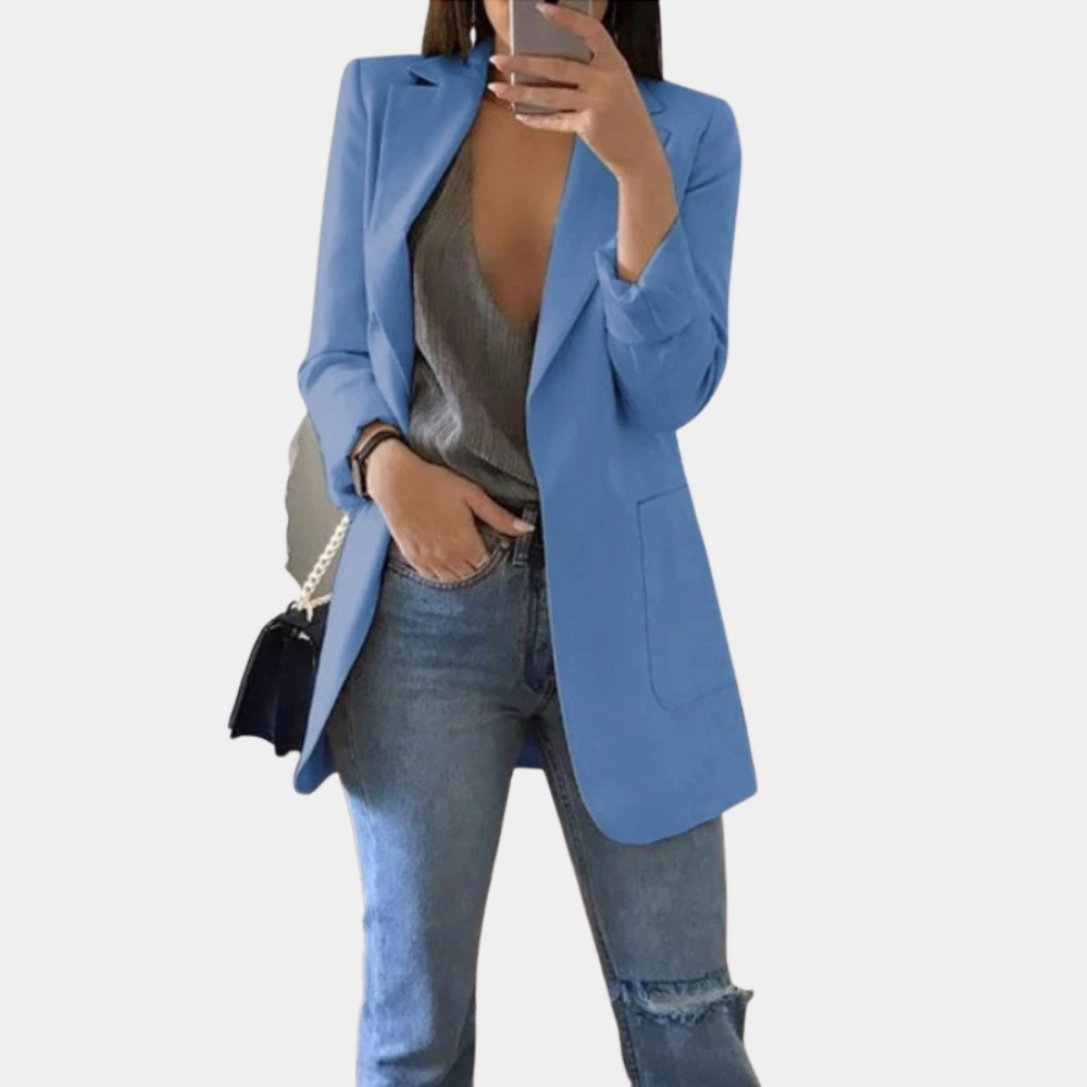 Women's Long Blazer – Elegant Neat Style for Work and Leisure