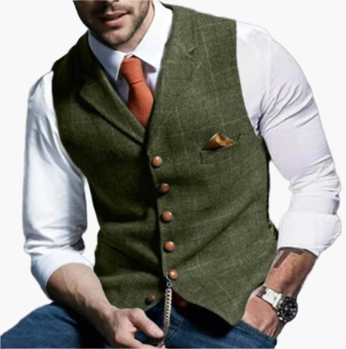 Heren Vintage Gilet – Klassieke Elegantie en Tijdloze Stijl voor Elke Gelegenheid