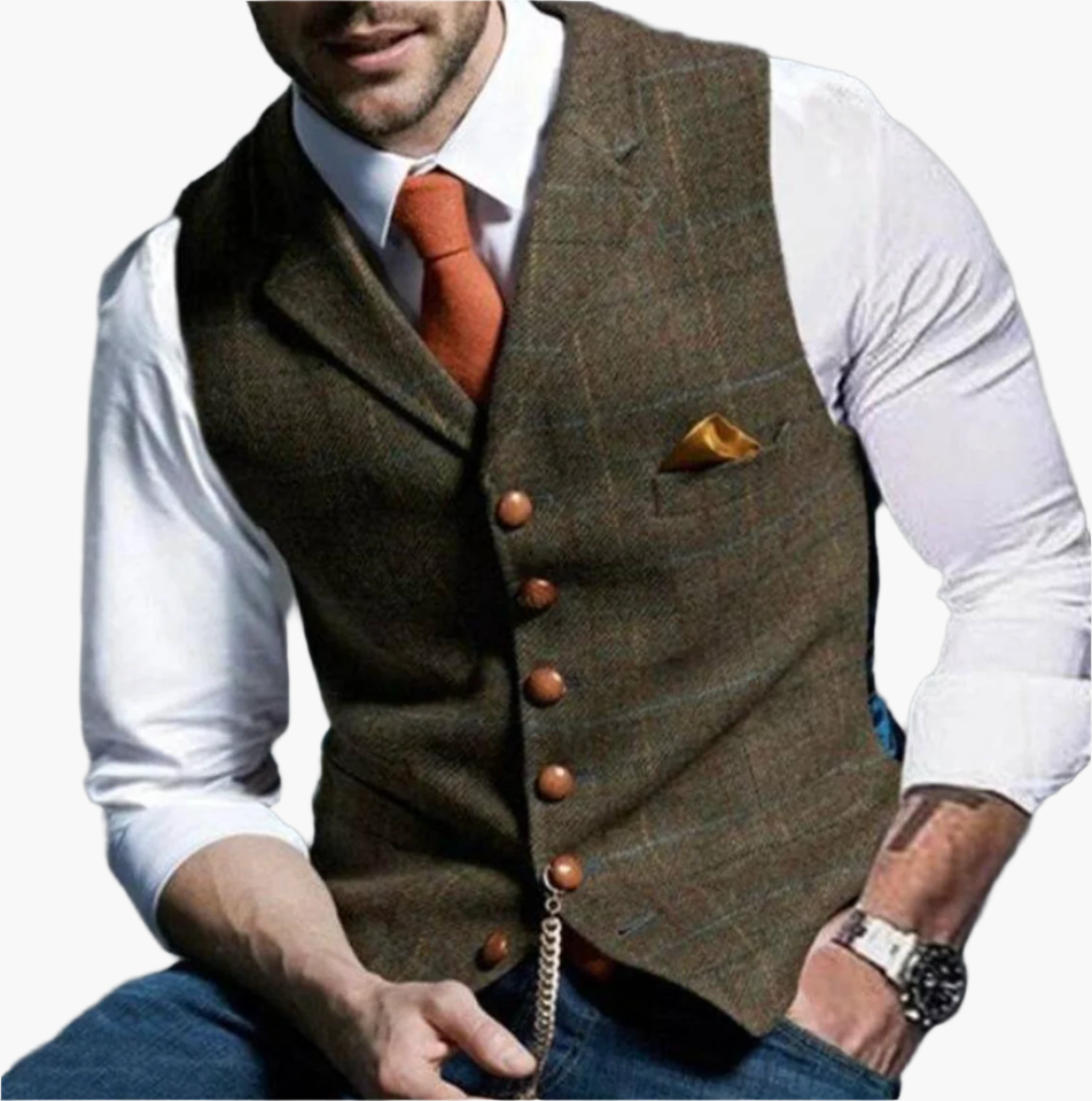 Heren Vintage Gilet – Klassieke Elegantie en Tijdloze Stijl voor Elke Gelegenheid