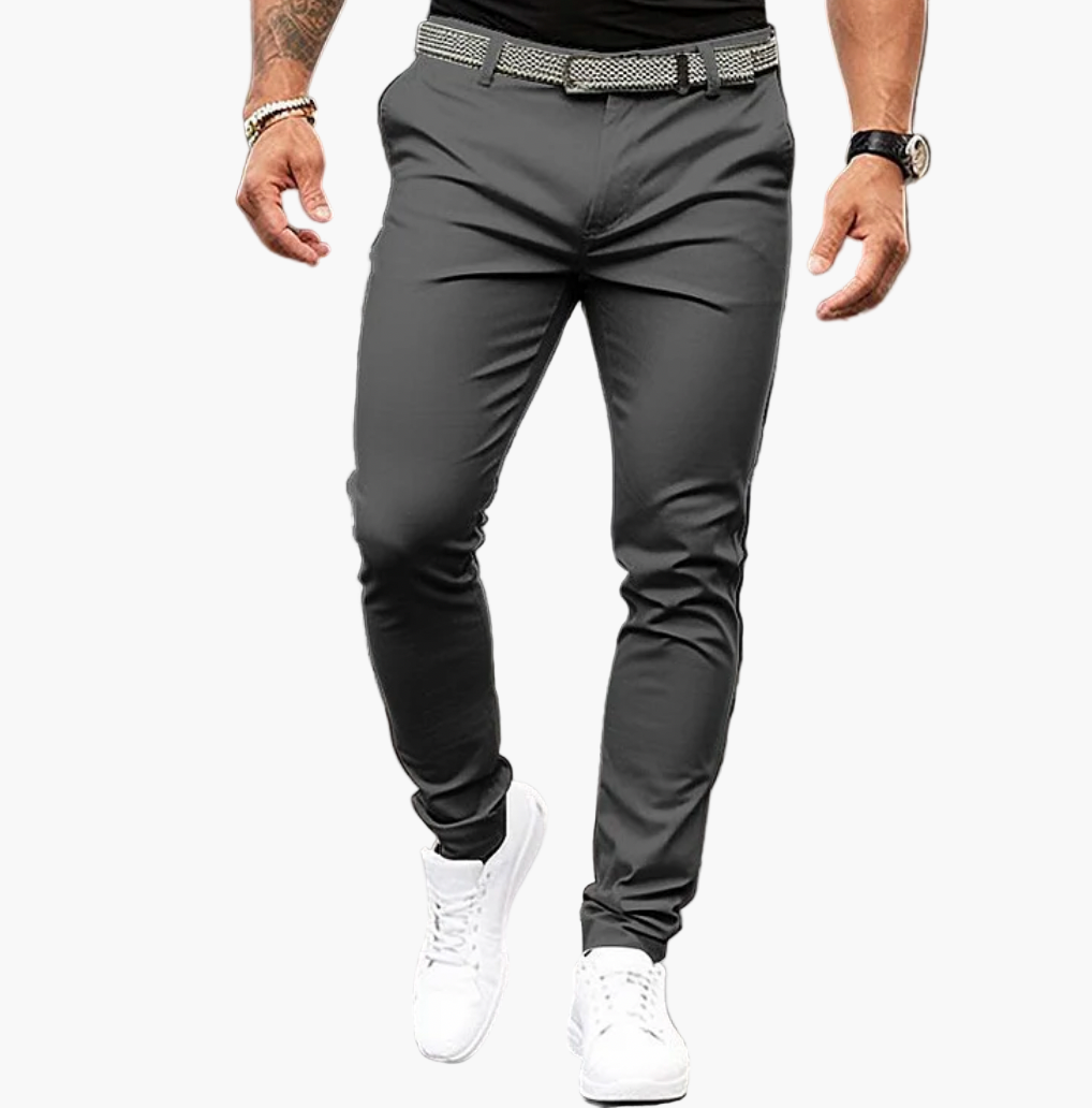 Men's Slim Fit Chino Pants Modern Style Business & Casual