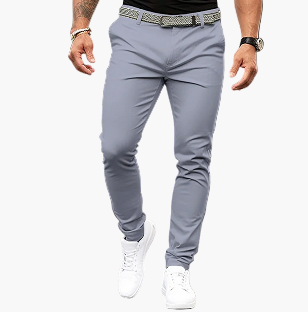 Men's Slim Fit Chino Pants Modern Style Business & Casual