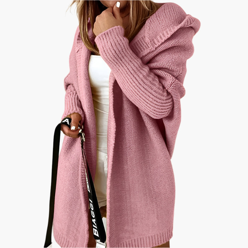 Women's Knitted Oversized Cardigan with Hood – Comfortable and Stylish Choice for Autumn
