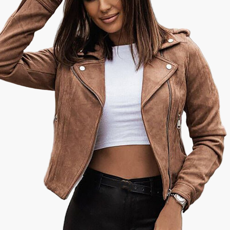 Women's Biker Jacket Modern Stylish Motorcycle Jacket for Daily Use
