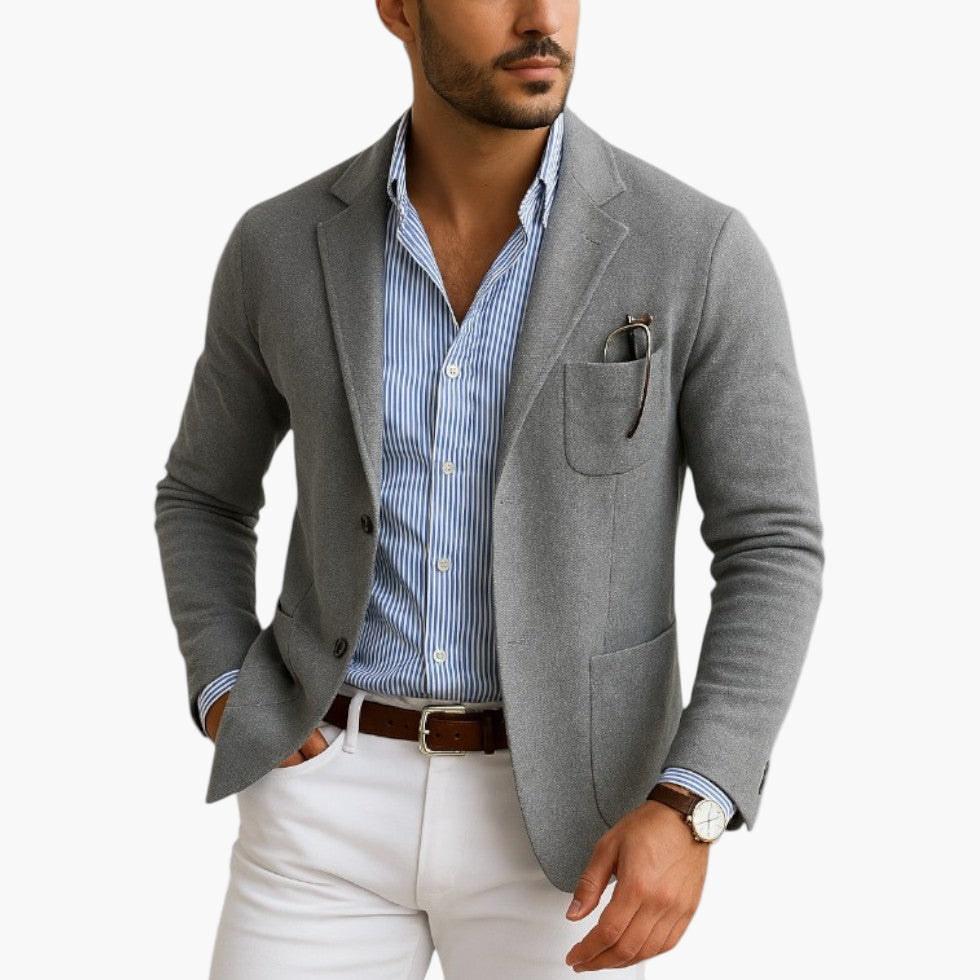 Men's Blazer Classic Business & Casual Style with Notch Lapel