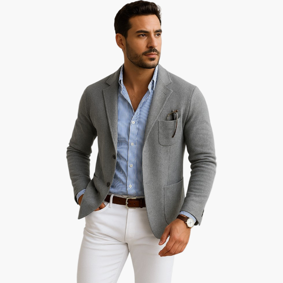 Men's Blazer Classic Business & Casual Style with Notch Lapel