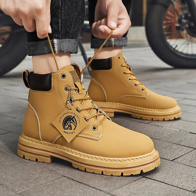Heren Outdoor Enkelboots – Robuuste Mode Laarzen voor Avontuur en Dagelijks Gebruik