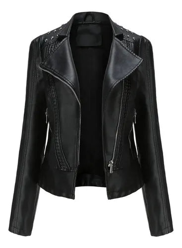 Sarah – Short Female Jacket of Vegan Leather