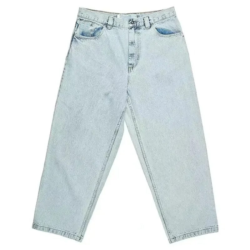 Men's Wide Fit Skate Jeans – Oversized Streetwear Style for Urban and Skateboarding