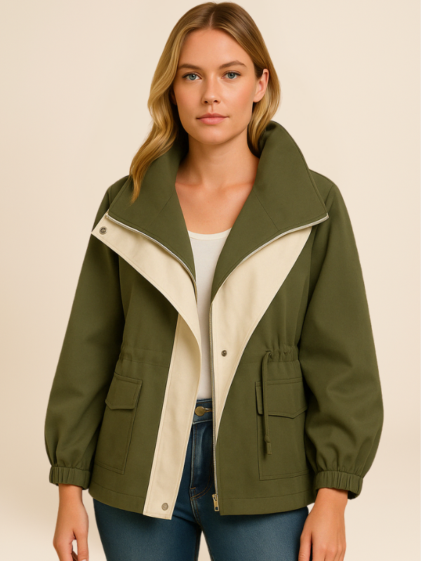 Women's Oversized Windproof Jacket with Layered Style – Fashionable Comfort Jacket for Everyday Use