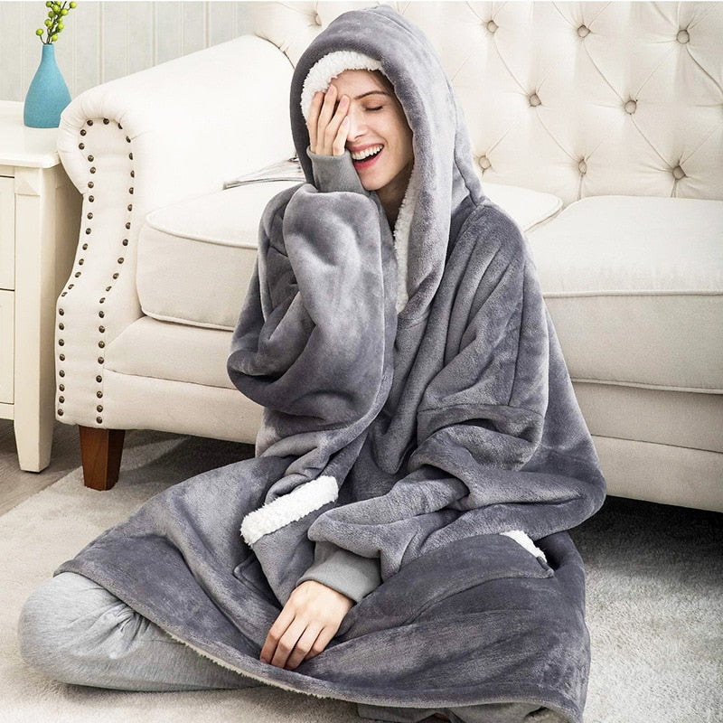 Women's Oversized Hoodie Blanket – Ultimate Comfort for Couch & Lounge