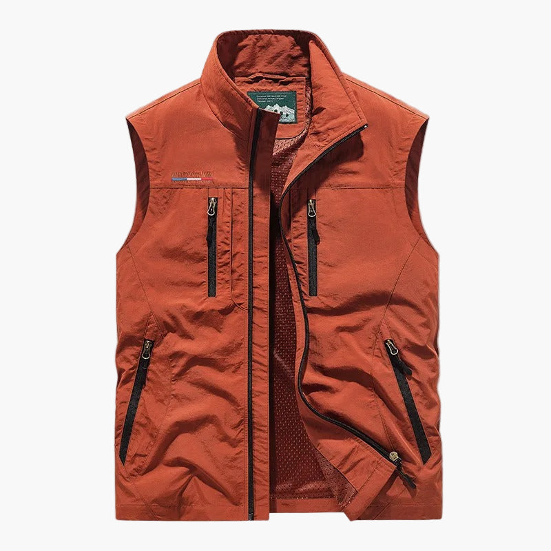 Men's Outdoor Bodywarmer – Functional Casual Sleeveless Cargo Vest for Hiking & Adventure