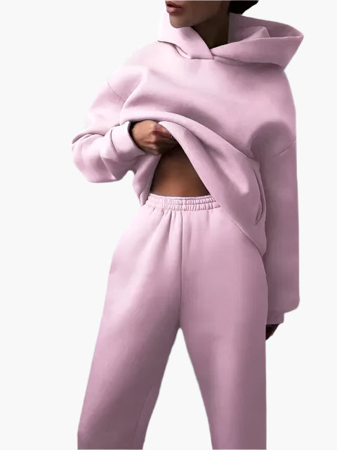 Women's Oversized Hoodie and Jogging Pants Set – Comfortable Loungewear for Winter and Leisure Time