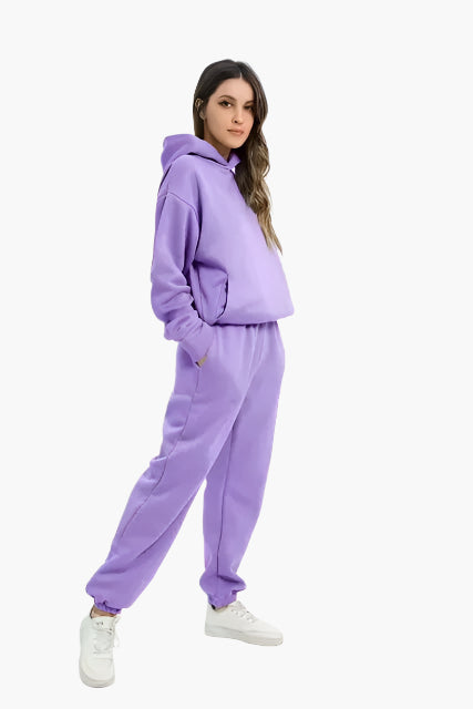 Women's Oversized Hoodie and Jogging Pants Set – Comfortable Loungewear for Winter and Leisure Time
