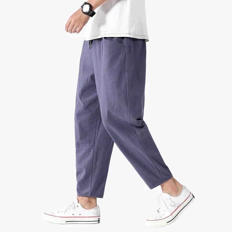 Men's Relaxed Cropped Pants Casual Style For Daily Use