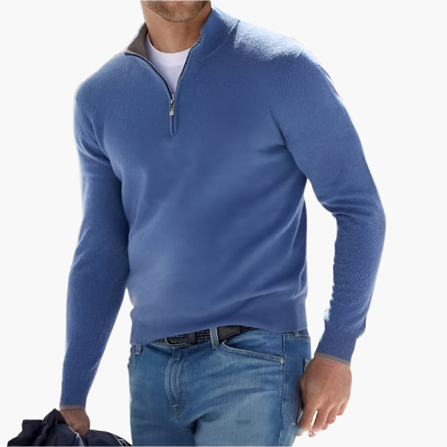 Men's Half-Zip Knitted Sweater – Modern & Comfortable For Every Occasion