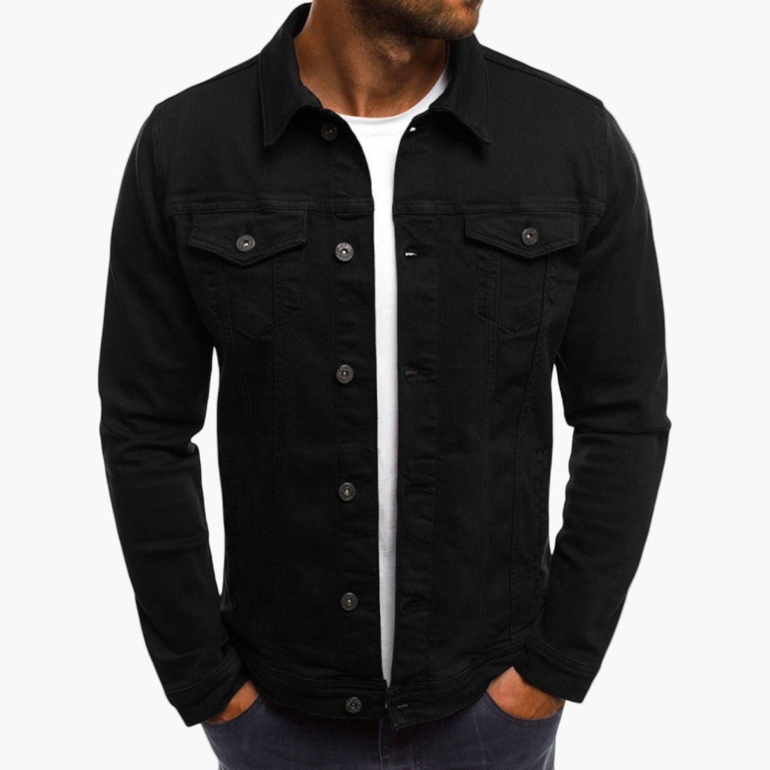 Heren Denim Werkjack Slim Fit Stijlvol en Comfortabel voor Elke Dag