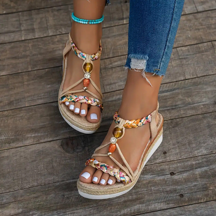 Dawn – Women's Sandals with Braided Hemp Rope