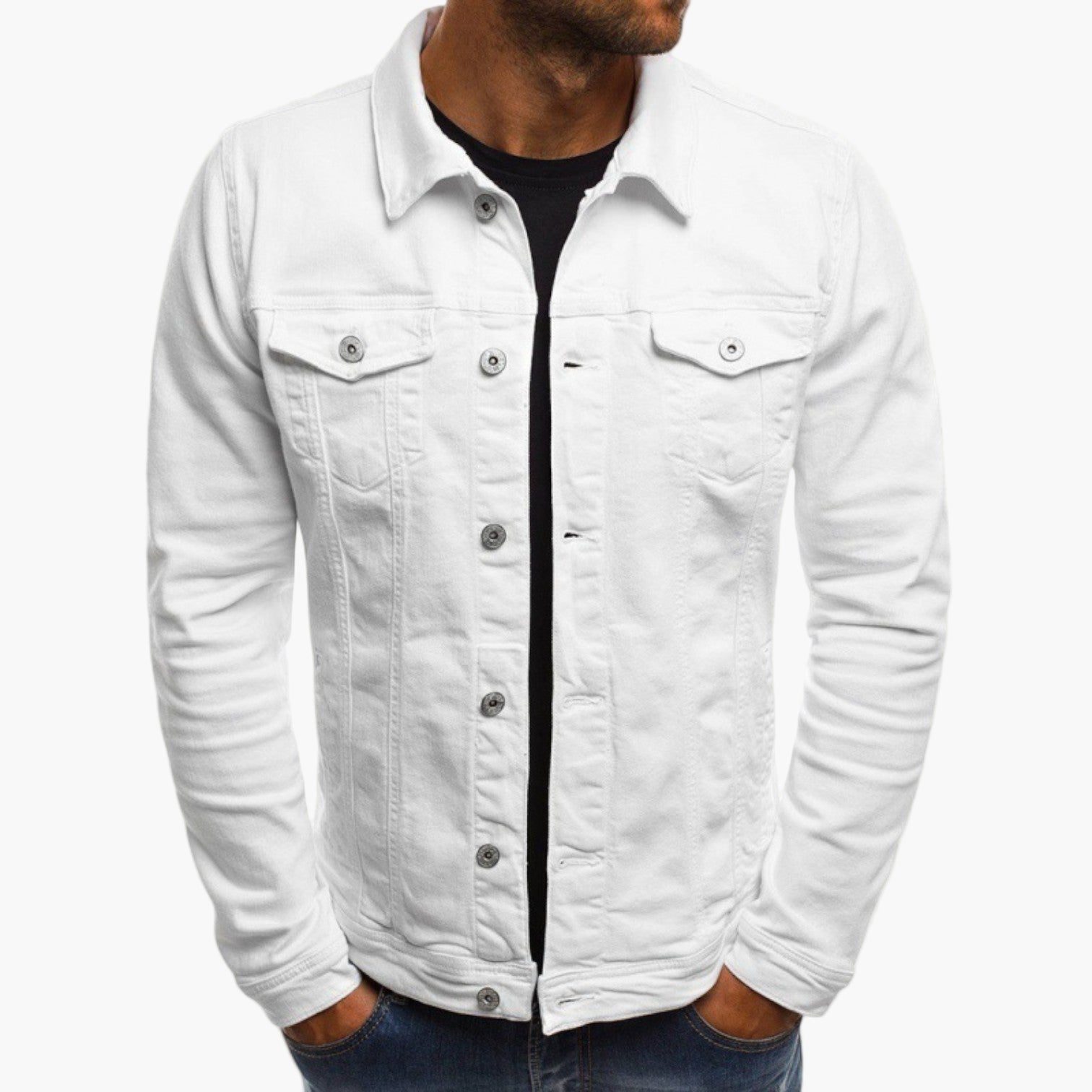 Heren Denim Werkjack Slim Fit Stijlvol en Comfortabel voor Elke Dag