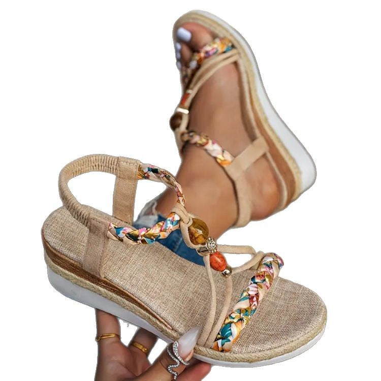 Dawn – Women's Sandals with Braided Hemp Rope