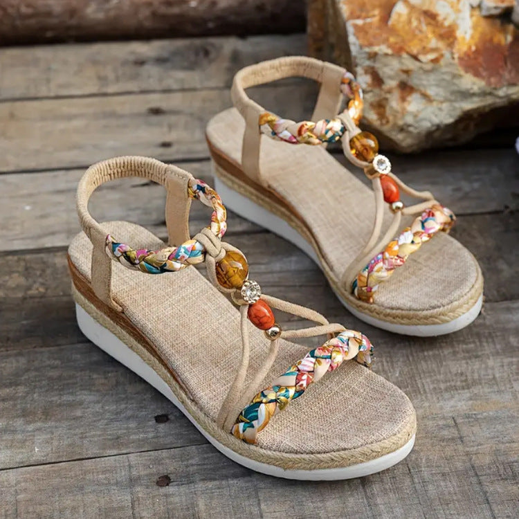 Dawn – Women's Sandals with Braided Hemp Rope