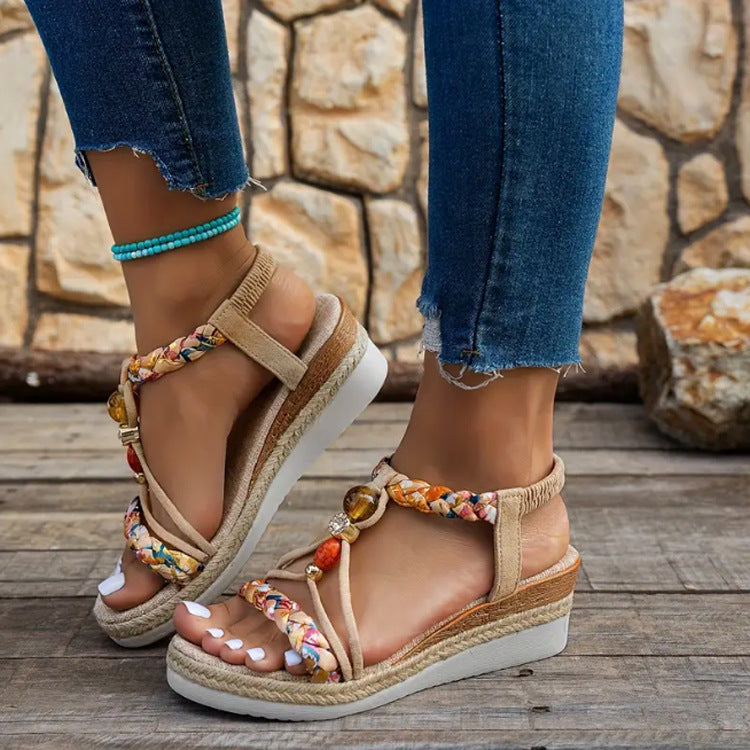 Dawn – Women's Sandals with Braided Hemp Rope