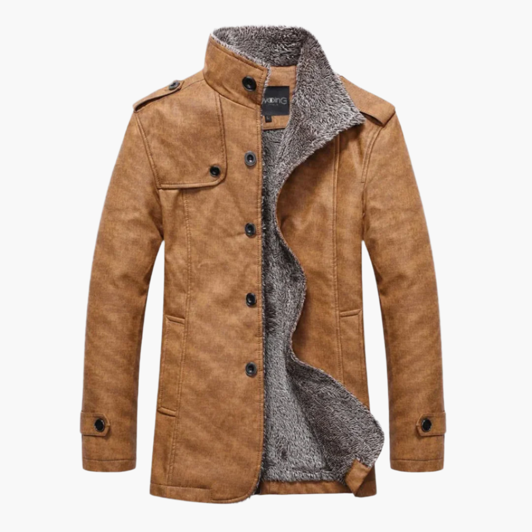 Men's Winter Jacket with Fleece Lining – Stylish Casual Jacket for Cold Days
