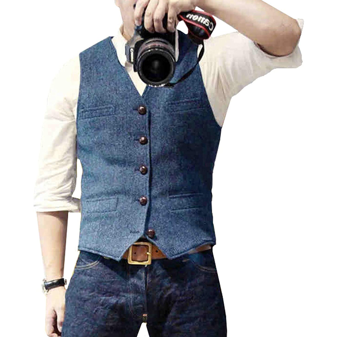 Heren Gilet Casual Klassiek Stijlvol – Perfect voor Elke Gelegenheid