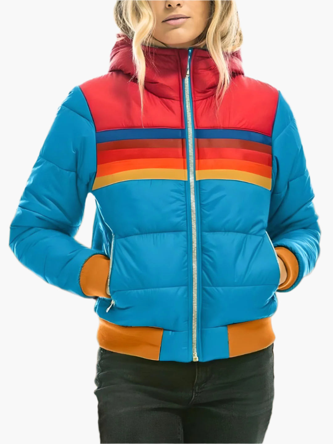 Women's Retro Padded Hoodie Jacket – Comfortable Streetwear for Winter & Autumn