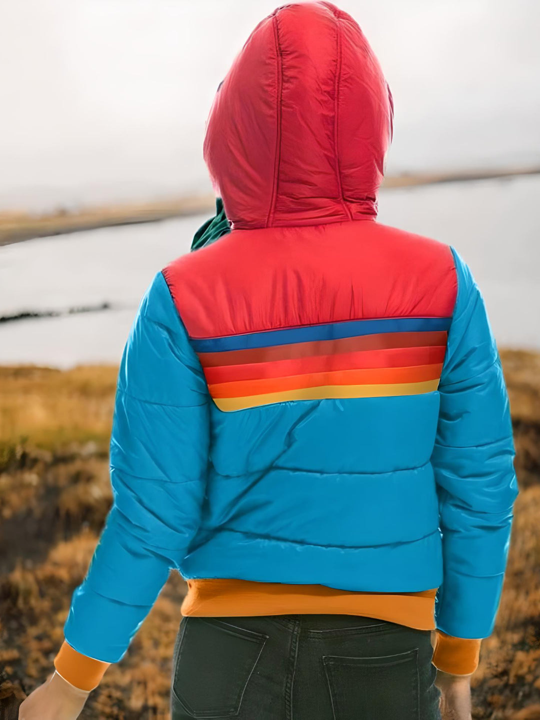 Women's Retro Padded Hoodie Jacket – Comfortable Streetwear for Winter & Autumn