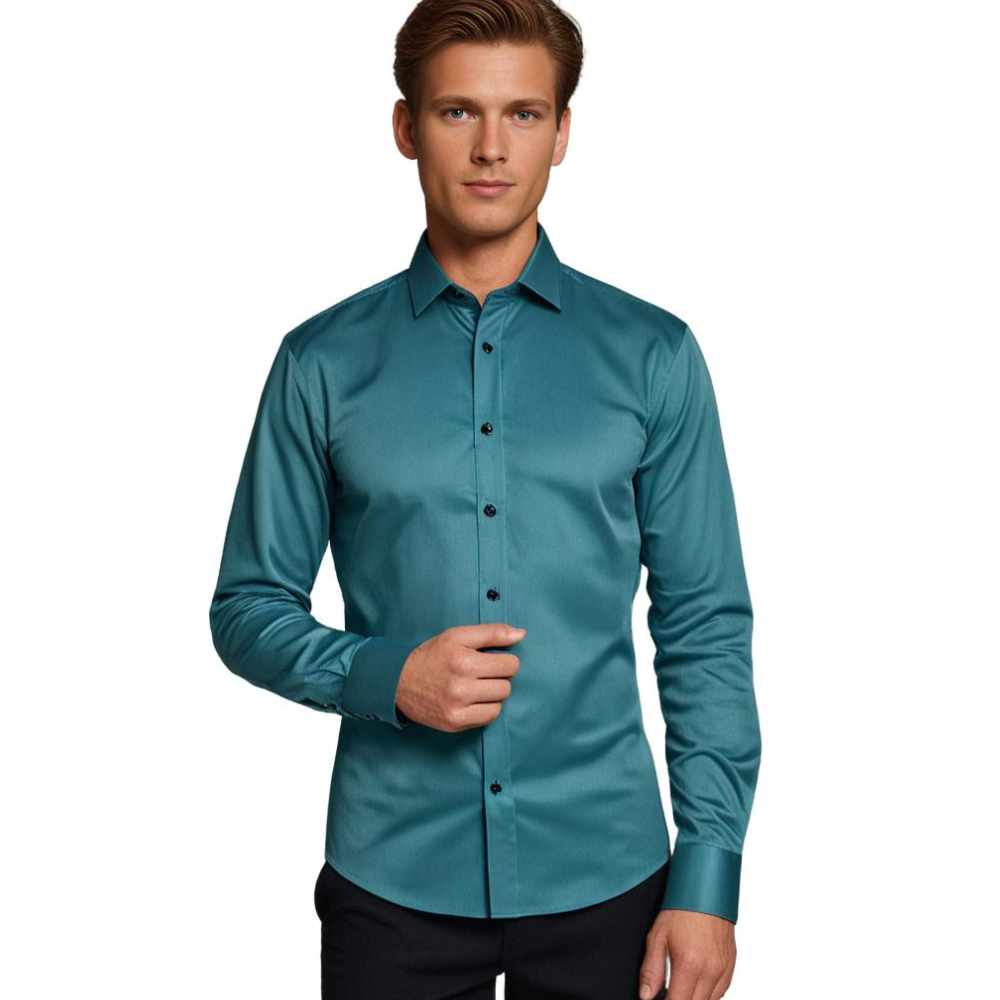 Men's Classic Stretch Shirt – Slim Fit, Business & Casual Stylish Shirt