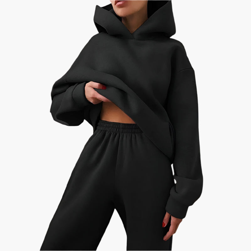 Women's Loungewear Set Oversized Hoodie and Jogging Pants – Comfortable Casual Outfit for Home and Leisure Time